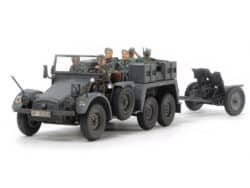 田宫 32580 1/48 德国 6轮拖车Kfz.69 带3.7厘米18/36/37/43年式高射炮