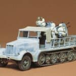 田宫 35050 1/35 德国 8吨半履带卡车 Sdkfz 7/1 带4连高射炮