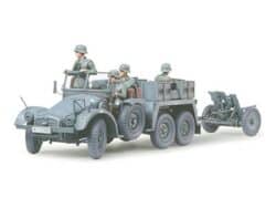 田宫 35259 1/35 德军 克虏伯牵引车 37厘米反坦克炮牵引型