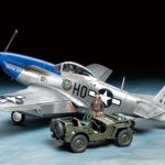 田宫 25205 1/48 北美航空 P-51D 野马式战斗机．1/4吨小型四轮驱动军用车 套装