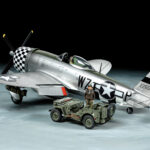 田宫 25214 1/48 P-47D 雷霆式战斗机 "半圆舱盖"．1/4吨小型四轮军用车 套装