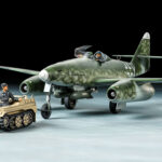 田宫 25215 1/48 梅塞施密特 Me262 燕式喷气战斗机 A-2a型 SdKfz.2 半履带摩托车牵引套装