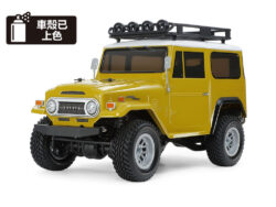 田宫 47490 1/10 RC遥控车 丰田 陆上巡洋舰 40 已上色黄色车壳版 (CC-02底盘)