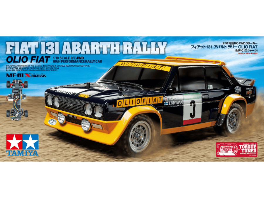 田宫 58723 1/10 RC遥控车 菲亚特 131 阿巴斯 Rally Olio Fiat (MF-01X底盘) - 图片 2