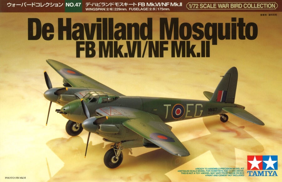 田宫 60747 1/72 德哈维兰 蚊式轰炸机 FB Mk.VI / NF Mk.II - 图片 2