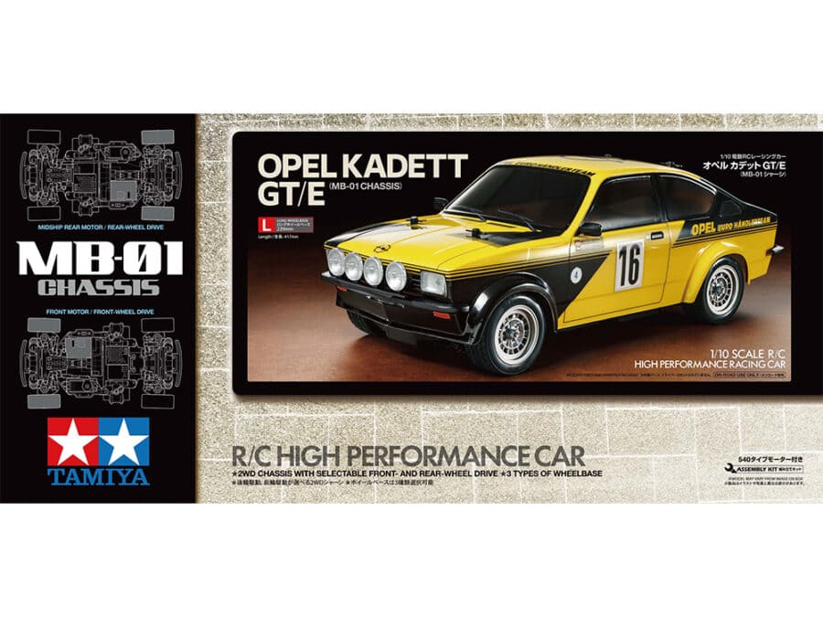 田宫 58729 1/10 RC遥控车 欧宝 Kadett GT/E (MB-01底盘) - 图片 2
