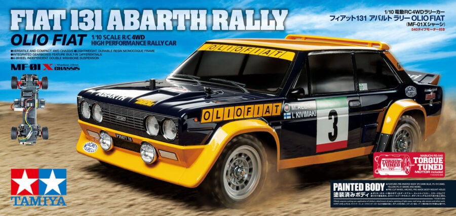 田宫 47494 1/10 RC遥控车 菲亚特 131 Abarth Rally Olio Fiat (已上色车壳) (MF-01X底盘) - 图片 2