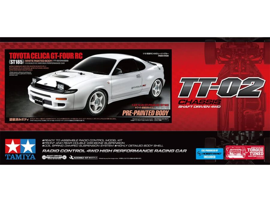 田宫 47500 1/10 RC遥控车 丰田 Celica GT-Four RC (ST185) (白色已上色车壳版) (TT-02底盘) - 图片 2