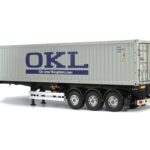 田宫 56377 田宫1/14RC遥控拖挂车用 40英尺集装箱 3轮轴挂接车