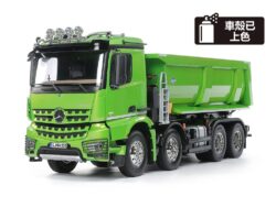 田宫 47523 1/14 RC遥控货车 梅赛德斯-奔驰 Arocs 4151 8x4 自卸车 (糖果绿版本)