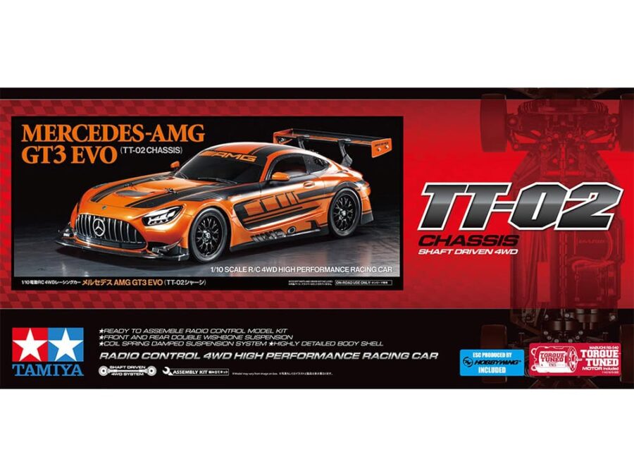 田宫 58750 1/10 RC遥控车 梅赛德斯-AMG GT3 EVO (TT-02底盘) - 图片 2