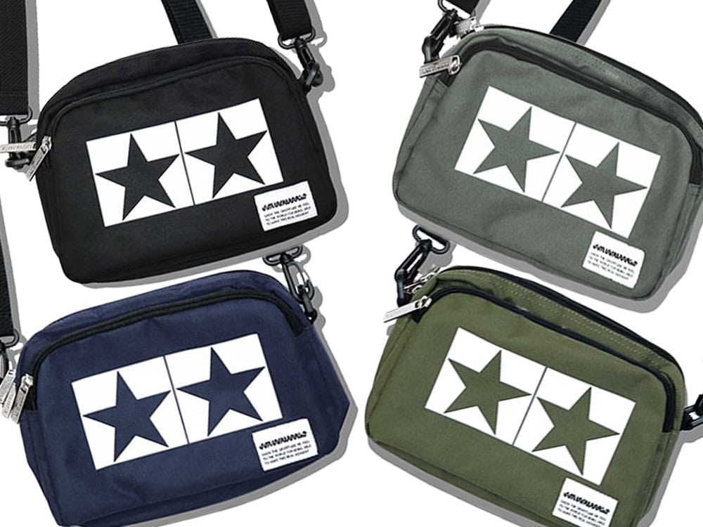 sholderbag 田宫 67274-67277 TAMIYA×JUN WATANABE 田宫双星标志 迷你肩包 (黑/灰/海军蓝/卡其) - 图片 1