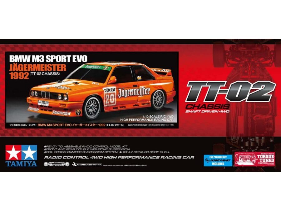 Tamiya 58760 1/10 RC BMW M3 Sport EVO Jägermeister 1992 (TT-02 Chassis) - 图片 2