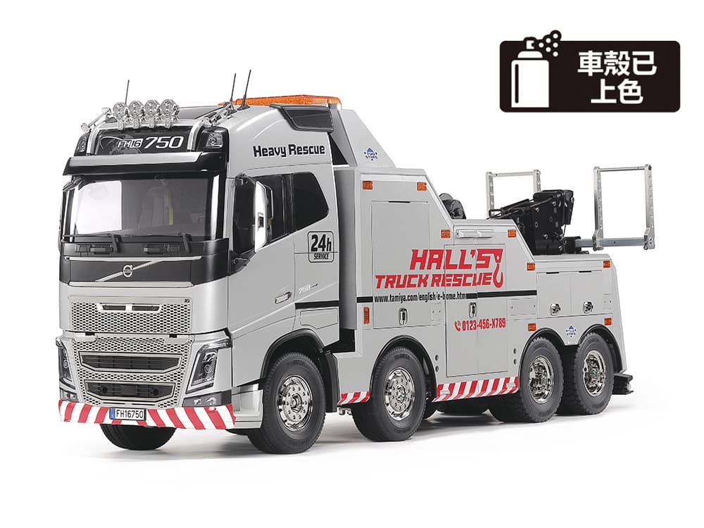 47528_01b Tamiya 47528 1/14 RC Volvo FH16 Globetrotter 750 8x4 Tow Truck (Silver Edition) - 图片 1