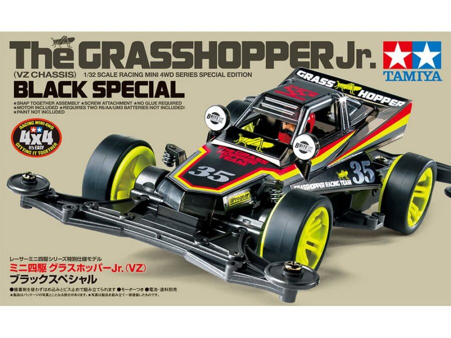 Tamiya 95720 1/32 Mini 4WD The Grasshopper Jr. (VZ Chassis) Black Special - 图片 2
