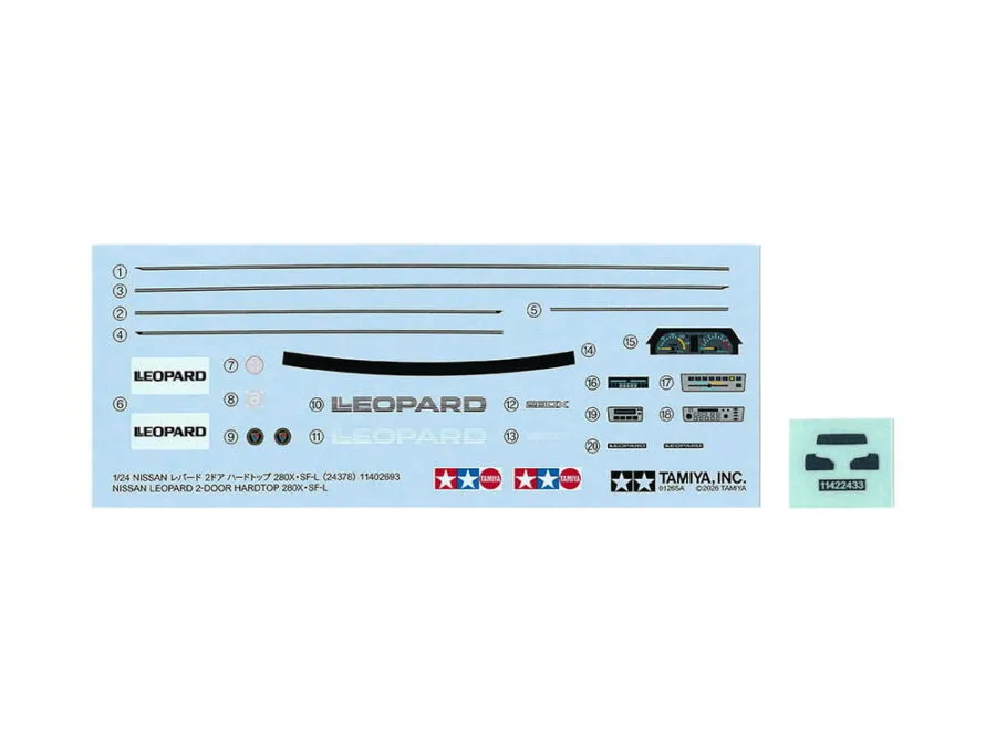 Tamiya 24378 1/24 SCALE NISSAN LEOPARD 2-DOOR HARDTOP 280X・SF-L - 图片 7