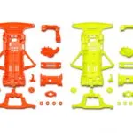 Tamiya 95710 Super FM Chassis – Fluorescent Chassis Set (Fluorescent Orange & Fluorescent Yellow)