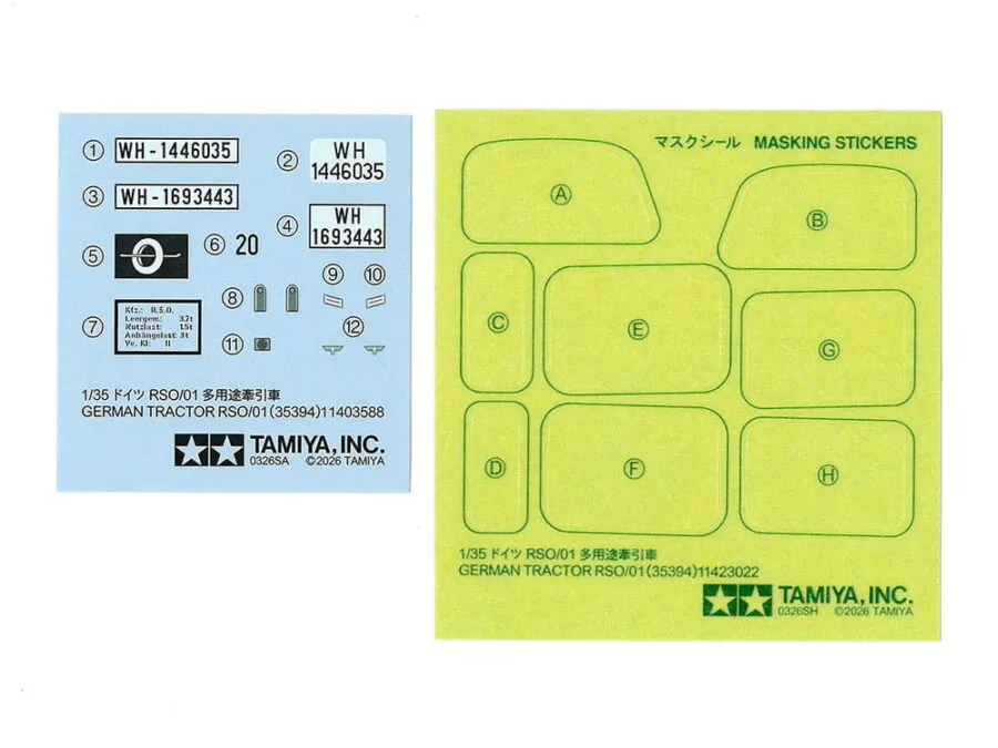 Tamiya 35394 1/35 SCALE GERMAN TRACTOR RSO/01 - 图片 11